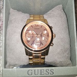 Women’s Rose Gold Guess Chronograph Watch